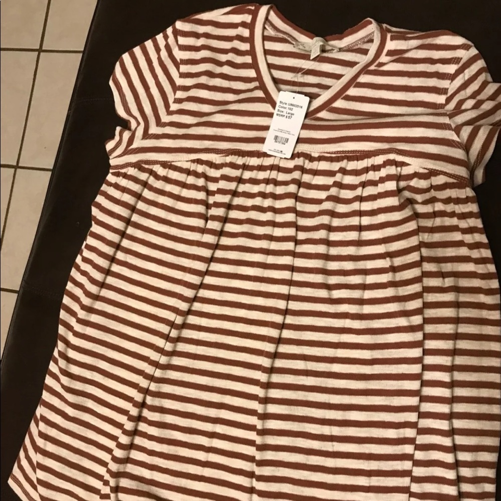 Brown and white striped tunic  never worn